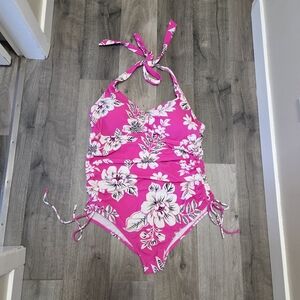 Torrid Plus Size Pink Floral Swimsuit